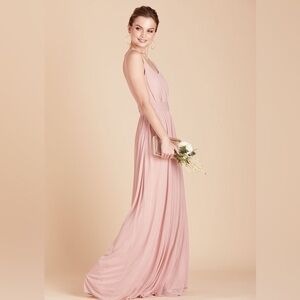 NWT Birdy Grey Jan Bridesmaid Maxi Dress in Rose Quartz Pink Size Small